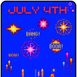 7月4日（ピクセル） Tシャツ