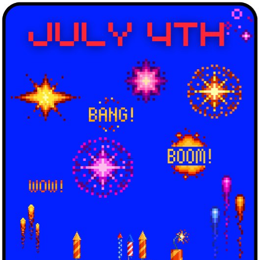 7月4日(ピクセル) Tシャツ