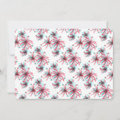 7月4日 フラッグ ハート 花火 愛国 アメリカ パーティー 招待状 (裏面)