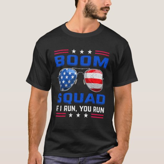 7月4日 ブーム・スクワッド If I Run You Run 花火 Tシャツ (正面)