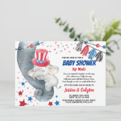 7月4日 ベビーシャワー 郵送 招待状 (スタンド正面)