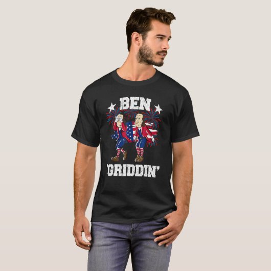 7月4日 ベンジャミン・フランクリン グリディダンス Tシャツ (正面フル)