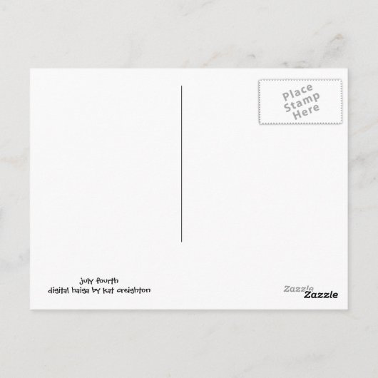 7月4日 ポストカード (裏面)