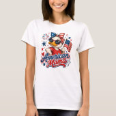 7月4日 ママ アメリカンママ ママガチョウ Tシャツ (正面)