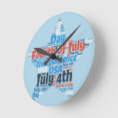 7月4日 ラウンド壁時計 (傾斜)