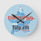 7月4日 ラウンド壁時計 (正面)