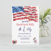 7月4日 レッドホワイトブルー アメリカ BBQパーティー 招待状 (スタンド正面)