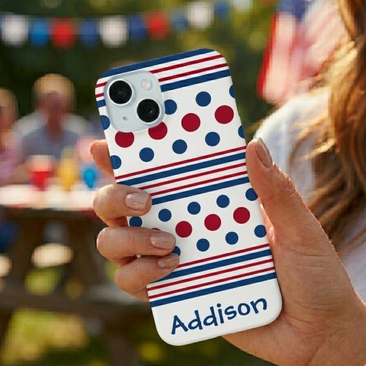 7月4日 レッド ホワイト ブルー 愛国 iPhone 15ケース