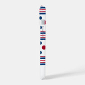 7月4日 レッド ホワイト ブルー 愛国 iPhone 15ケース (左側面)