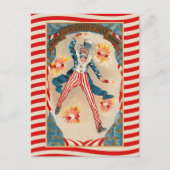 7月4日 ヴィンテージおじさんサム ポストカード (正面)