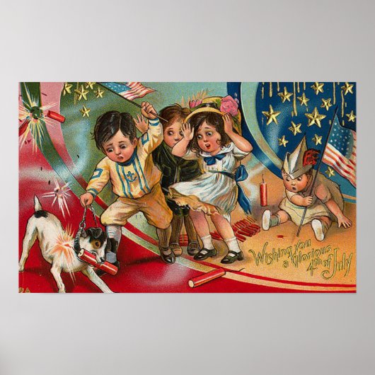 7月4日 – ヴィンテージアートポスター ポスター (正面)