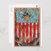 7月4日 – ヴィンテージ芸術 ポストカード (正面/裏面)