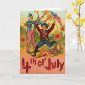 7月4日-ヴィンテージ カード (黄色い花)