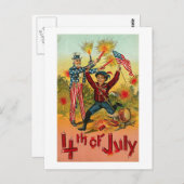 7月4日 – ヴィンテージ ポストカード (正面/裏面)