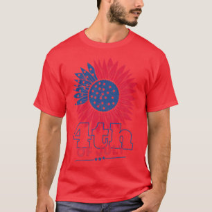 7月4日(土)アメリカ国旗ひまわりデザインアメリ Tシャツ
