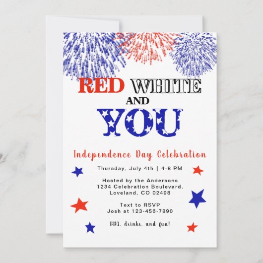 7月4日（土）夏BBQ 招待状 (正面)