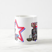 7月4日 大きな文字 スター コーヒーマグカップ (中央)
