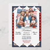 7月4日 家族 reunion ワイン＆ダイン パーティー 写真 招待状 (正面)