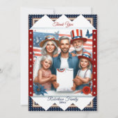 7月4日 家族 reunion ワイン＆ダイン パーティー 写真 招待状 (裏面)