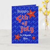 7月4日、息子の星 カード (黄色い花)