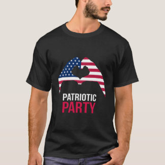 7月4日 愛国パイ アメリカ 米国 旗 Tシャツ