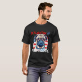 7月4日 愛国パグ Tシャツ (正面フル)