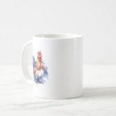 7月4日 |愛国的なチキンマグ コーヒーマグカップ (正面左)