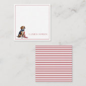 7月4日 愛国的なハウンドドッグ カスタマイズ ノートカード (正面/裏面)