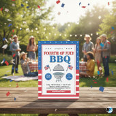 7月4日 愛国的な花火とBBQパーティー 招待状
