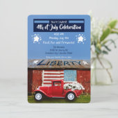 7月4日 愛国的な赤いトラックの招待状 招待状 (スタンド正面)