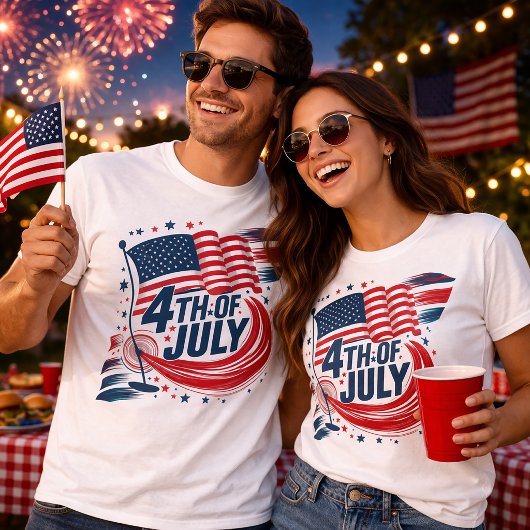 7月4日 愛国 アメリカ国旗 Tシャツ