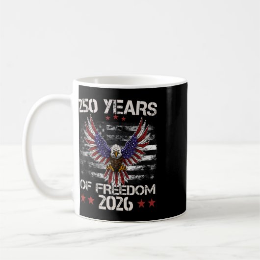 7月4日 愛国 250周年記念 250年 コーヒーマグカップ (左)