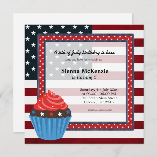 7月4日 招待状 (正面/裏面)