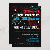 7月4日（日）白・青 招待状 (正面/裏面)