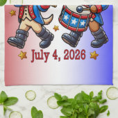 7月4日（日）米国250周年記念100周年 キッチンタオル (折り畳み)