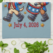 7月4日（日）米国250周年記念100周年 キッチンタオル (折り畳み)