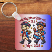 7月4日(日)米国250周年記念100周年 キーホルダー (正面)