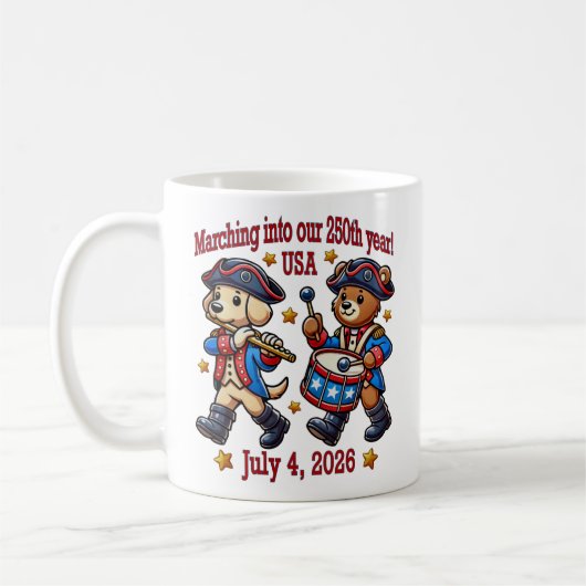7月4日(日)米国250周年記念100周年 コーヒーマグカップ (左)