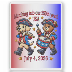 7月4日(日)米国250周年記念100周年 シール