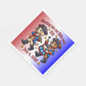 7月4日(日)米国250周年記念100周年 スタンダードランチョンナプキン (角)