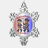 7月4日（日）米国250周年記念100周年 スノーフレークピューターオーナメント (右)