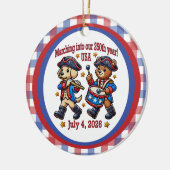 7月4日（日）米国250周年記念100周年 セラミックオーナメント (左)