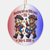 7月4日（日）米国250周年記念100周年 セラミックオーナメント (左)