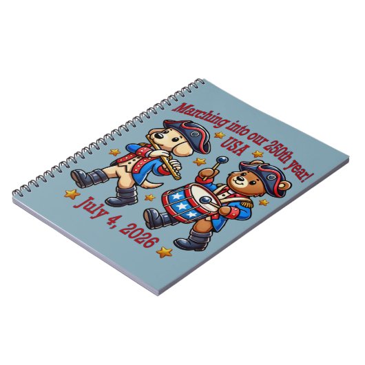 7月4日(日)米国250周年記念100周年 ノートブック (左側)