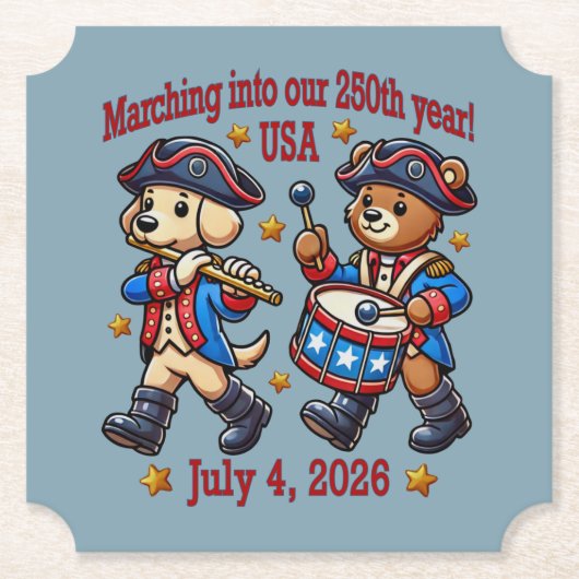 7月4日(日)米国250周年記念100周年 ペーパーコースター (正面)