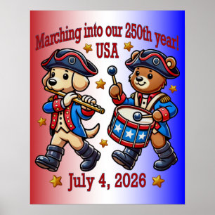 7月4日(日)米国250周年記念100周年 ポスター