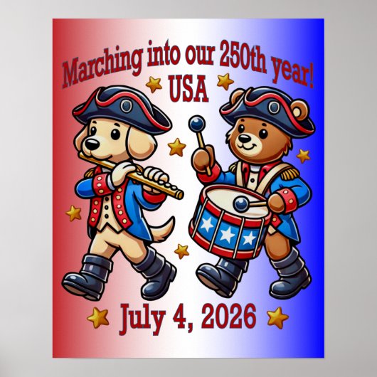 7月4日(日)米国250周年記念100周年 ポスター (正面)