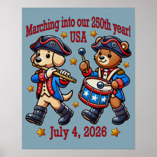 7月4日(日)米国250周年記念100周年 ポスター