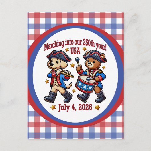 7月4日（日）米国250周年記念100周年 ポストカード (正面)