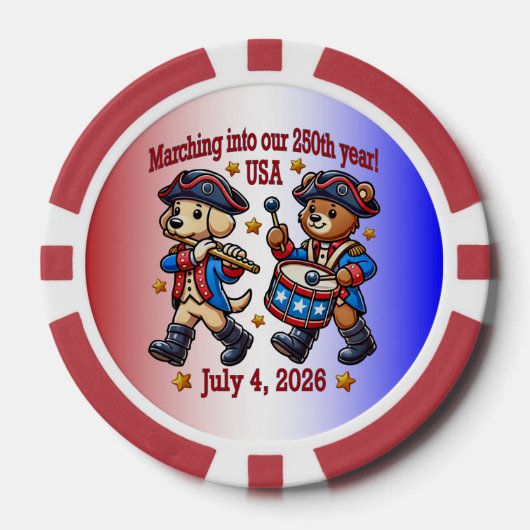 7月4日（日）米国250周年記念100周年 ポーカーチップ (正面)